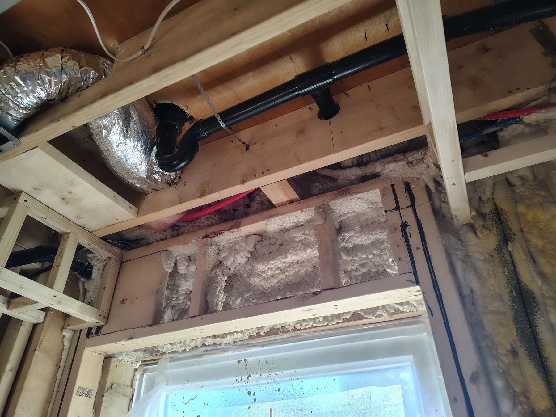 Basement renovation prepared for new framing and finishes