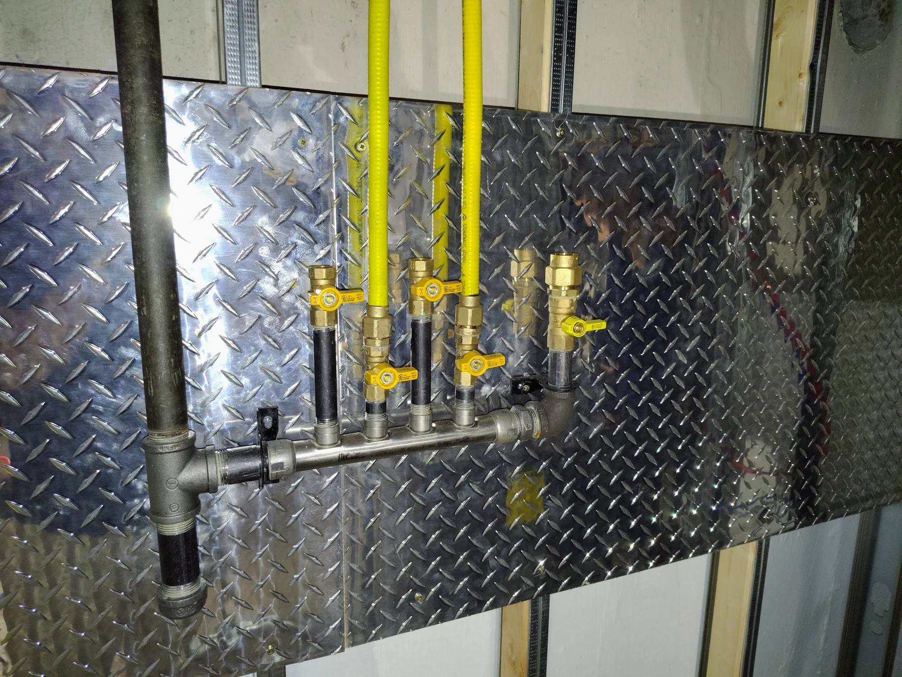 Close view of a custom mechanical connection