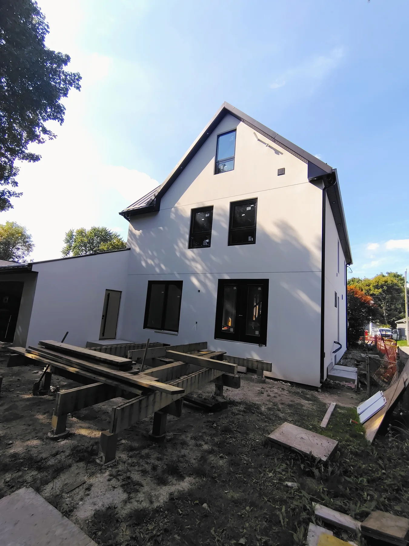 Rear elevation of the renovated house