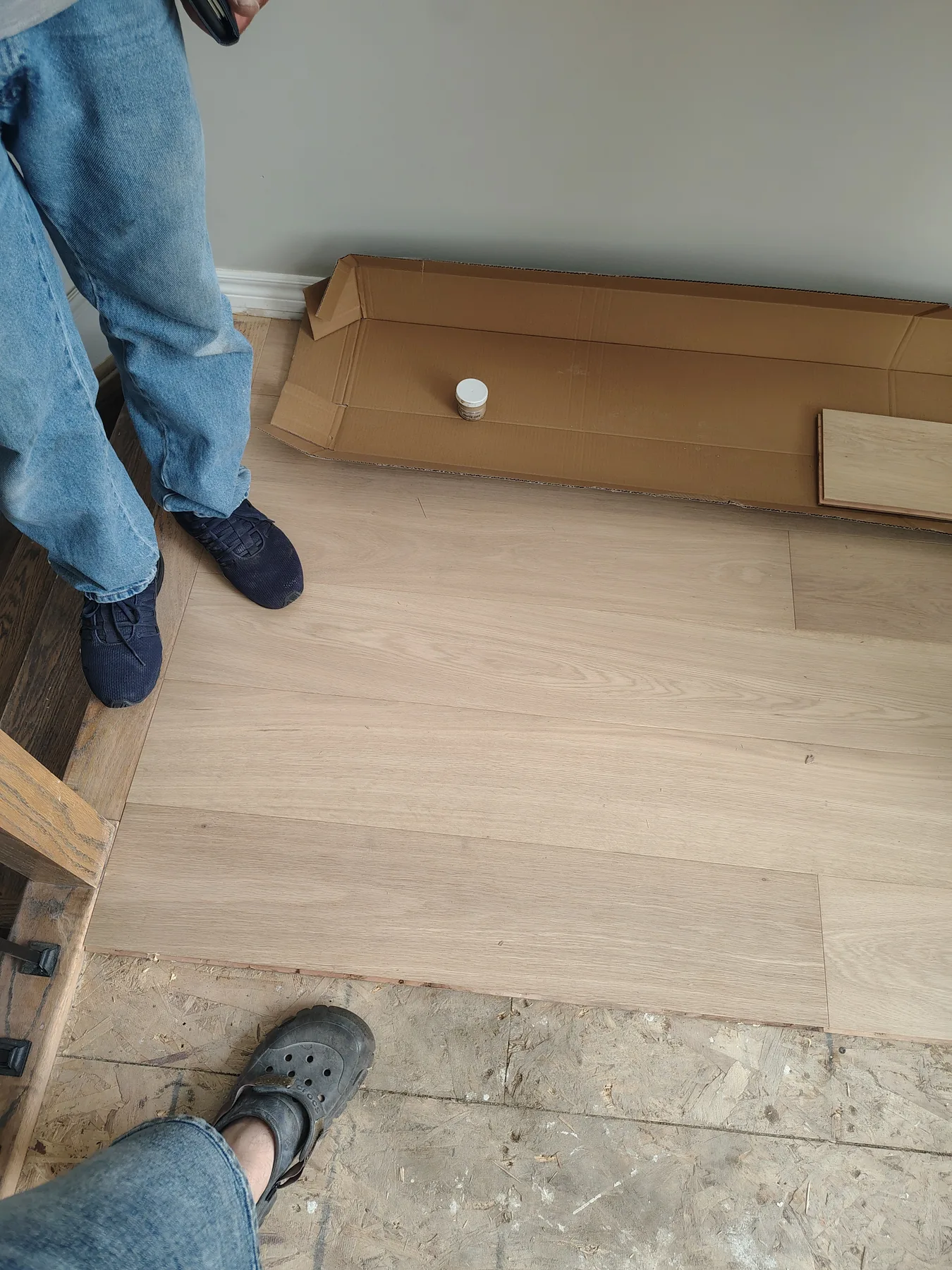 Flooring material selected for a renovation