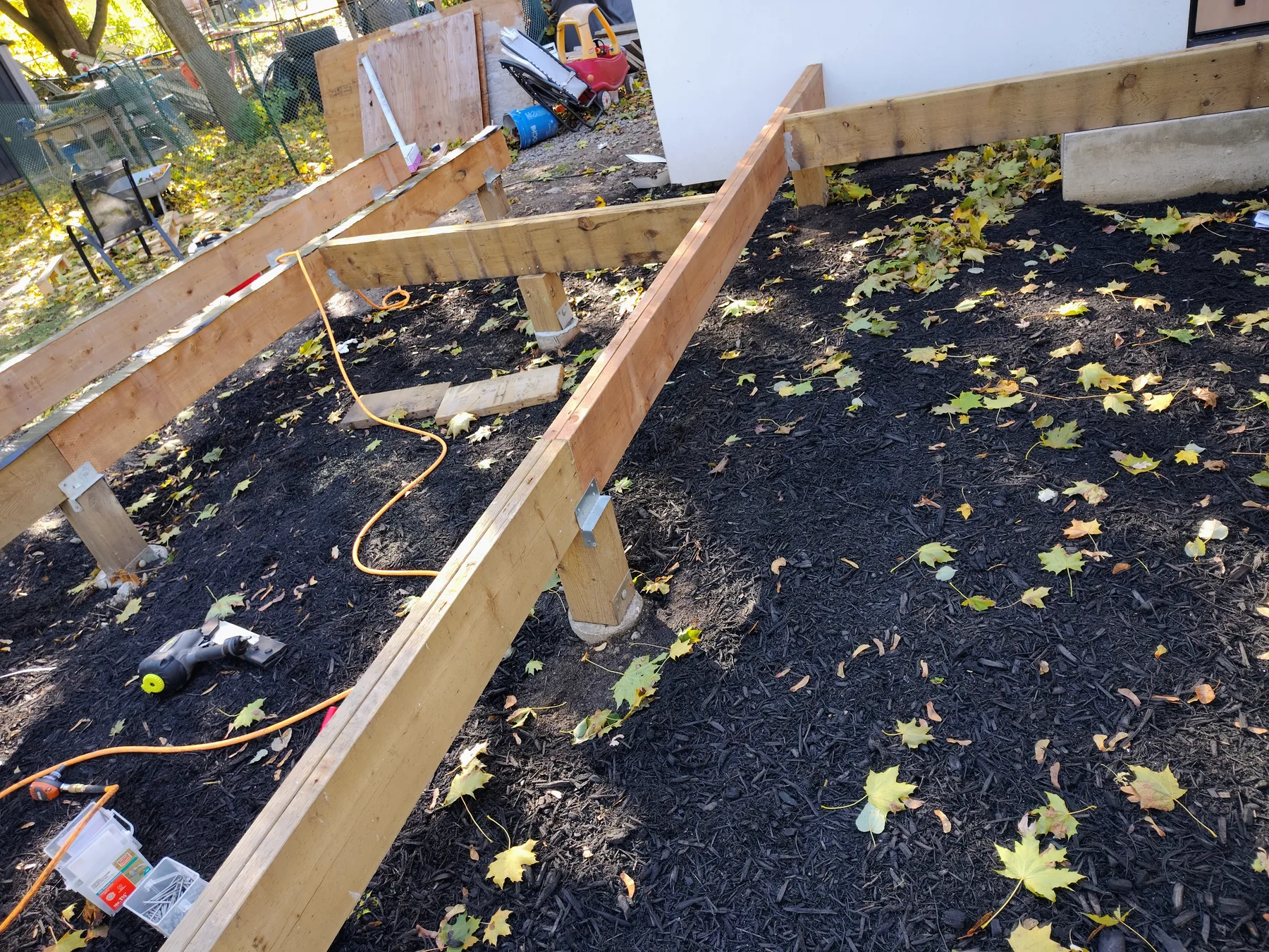 Foundation support layout during structural work