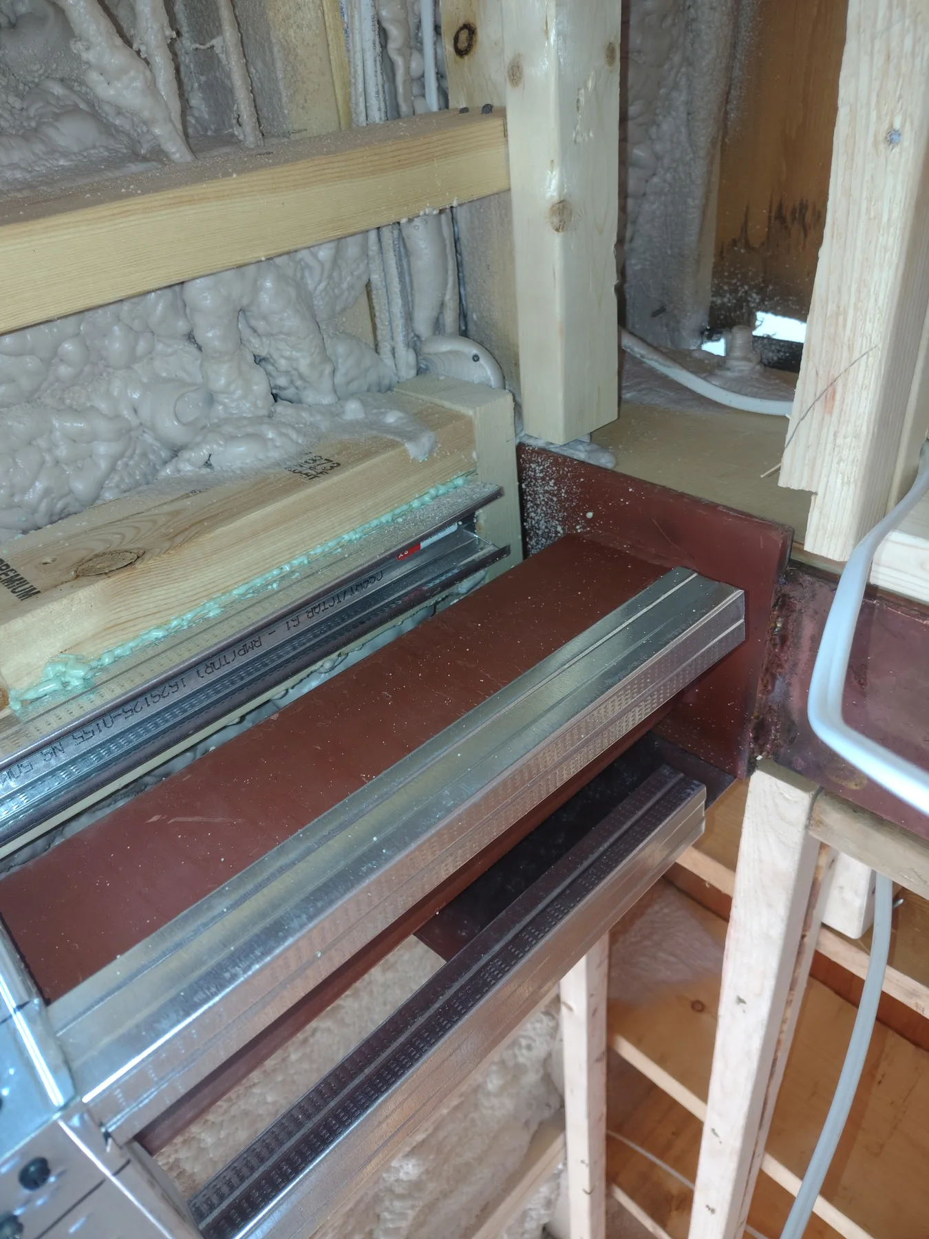 Steel members prepared for structural installation