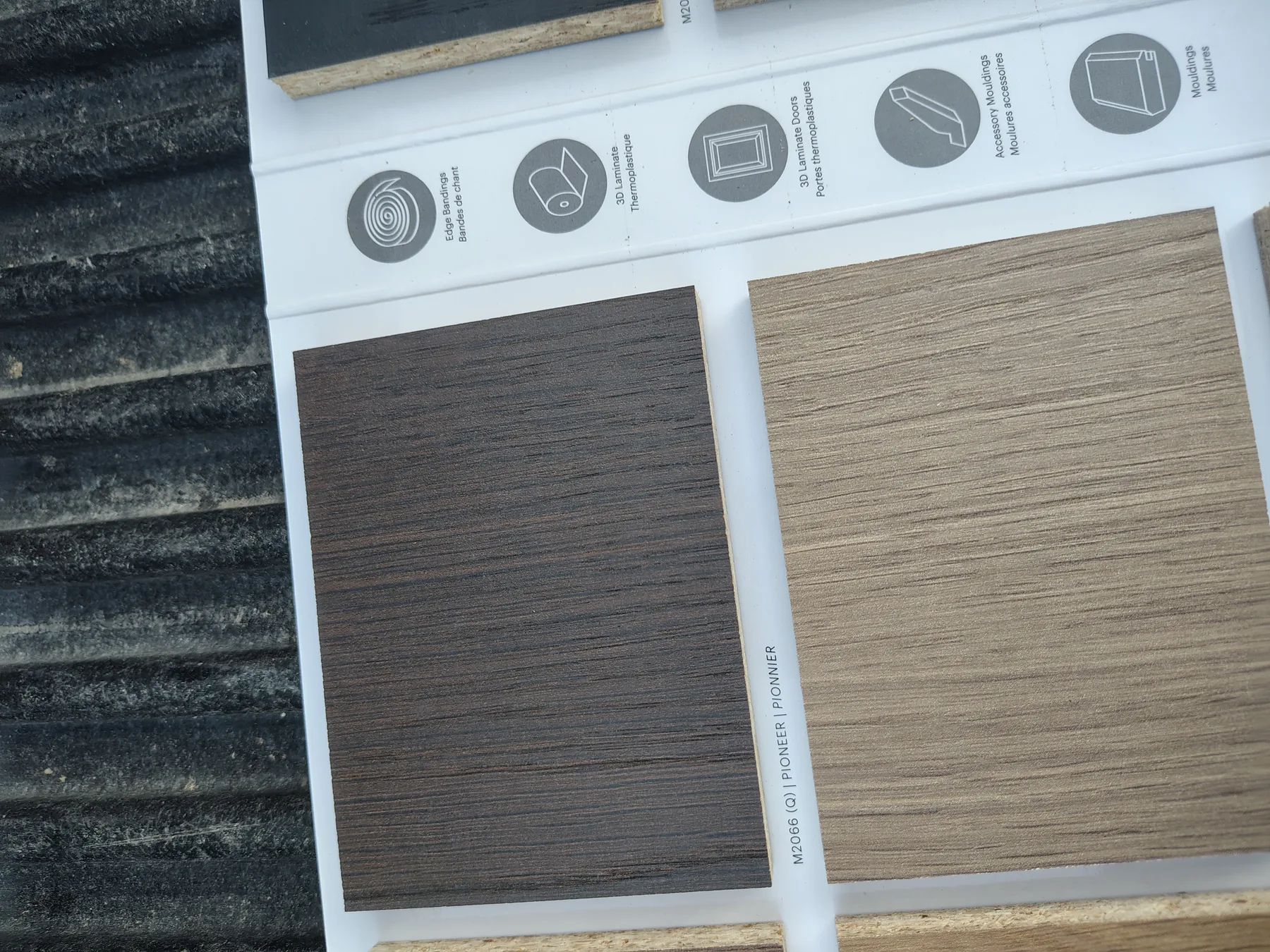 Wood finish samples under review